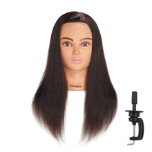 Cargar imagen en el visor de la galería, Hairingrid Cabeza de Maniquí 20"-22" 100% Cabello Humano Peluquería Cosmetología Maniquí Cabeza de Entrenamiento de Cabello y Soporte de Abrazadera Gratis
