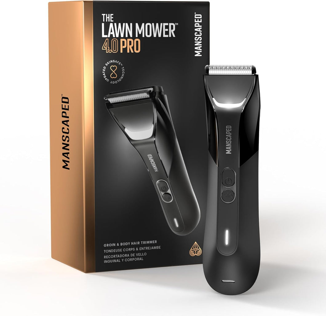 MANSCAPED® The Lawn Mower® 4.0 PRO - Cortadora de pelo para ingle y cuerpo, hoja de recortadora SkinSafe™ actualizada,ln23 peluquería húmeda/seca impermeable, compatible con carga inalámbrica y USB-C,