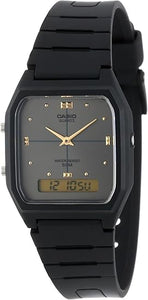 Casio Reloj de doble hora AW48HE-8AV LN24  negro Ana-Digi para hombre, Negro -, Digital, movimiento de cuarzo