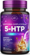 Cargar imagen en el visor de la galería, Suplemento 5-HTP - 200 mg por porción - 5HTP extra fuerte de Griffonia Simplicifolia - Apoya el sueño reparador
