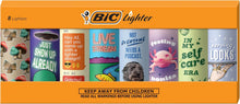 Cargar imagen en el visor de la galería, BIC Maxi encendedor de bolsillo, edición especial, serie caprichosa, paquete de 8 unidades de encendedores
