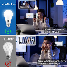 Cargar imagen en el visor de la galería, Paquete de 8 bombillas LED A19, base E26 equivalente a 60 W, 800 lúmenes, 4000 K, luz diurna neutra, blanco frío (CWF), no regulable 9 W 25000 horas para interiores (A19 unidades de 8) A19

