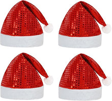 Cargar imagen en el visor de la galería, 4 Pc Sombreros de Papá Noel para adultos
