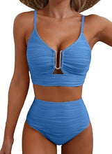 Cargar imagen en el visor de la galería, Herseas - Conjunto de bikini de 2 piezas con aro en U
