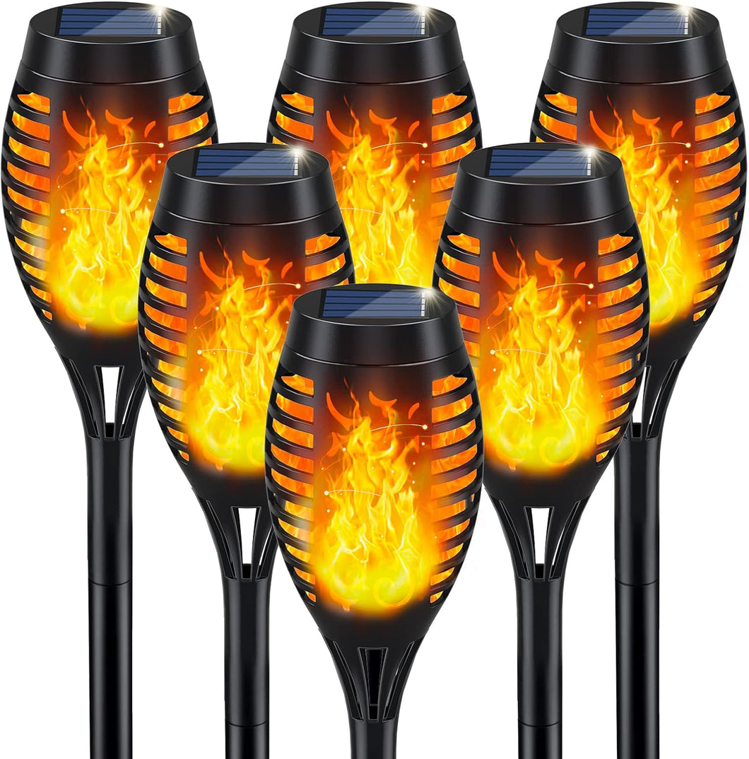 Luces solares IkeeRuic para exteriores, luz de antorcha solar con llama parpadeante para decoración de Halloween