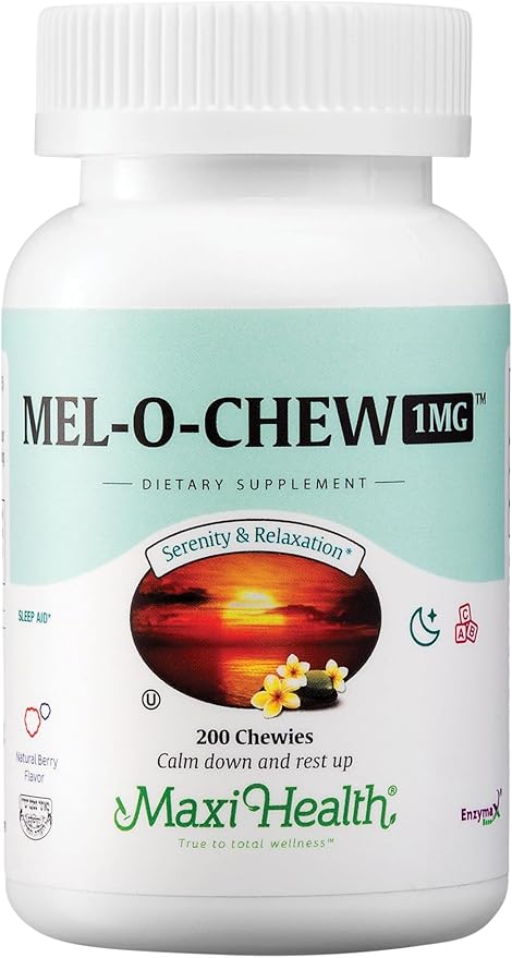 Melatonina masticable, sabor a bayas kosher, 1 mg de melatonina para adultos o adolescentes, ayuda natural para adultos, alternativa masticable de melatonina a las gomitas de melatonina dosis más alta ln26