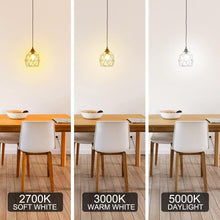 Cargar imagen en el visor de la galería, Energetic Bombillas LED de filamento regulables, 8 W, equivalente a 60 W, blanco cálido 3000 K, vidrio transparente clásico, bombilla LED A19, paquete de 6 A19
