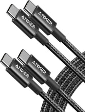 Cargar imagen en el visor de la galería, Anker –a19 Cable de nailon USB C a USB C (60 W), 2 piezas
