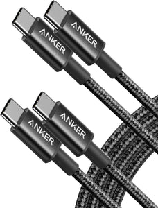 Anker –a19 Cable de nailon USB C a USB C (60 W), 2 piezas