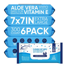 Cargar imagen en el visor de la galería, Toallitas desechables envueltas individualmente  97% de agua, XL 7 x 7 pulgadas
