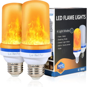 Bombillas de luz LED de llama más pequeñas, 4 modos de luces