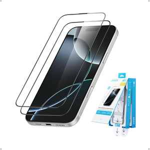 Anker Protector de pantalla HD de fácil ajuste, para iPhone 16 Pro Max, ultraduradero y fino, protección ShieldX, a19 sin polvo ni huellas dactilares, con cobertura extendida, instalación rápida y fácil