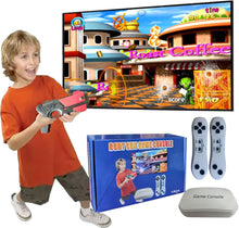 Cargar imagen en el visor de la galería, Game Console with 900+ Games, Handheld Retro Video Game Console for Kids&amp; Adults, Game System with AR Gun Game,2 Game Controller, TV Plug&amp; Play, Xmas Birthday Toy for Boys&amp; Girls Age 3 + A19
