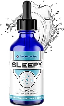 FWS Sleepy Liquid Drops con melatonina, magnesio y L-teanina - Suplemento de apoyo para dormir - Te ayuda a dormir y permanecer dormido - Promueve la relajación y el sueño reparador - para adultos y ln26