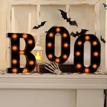 Cargar imagen en el visor de la galería, Decoraciones de Halloween-3 LED Marquee Letras Luminosas &quot;BOO&quot; Signo
