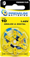 Cargar imagen en el visor de la galería, Premium Batteries Tamaño 675, ZA675, PR44, P675 1.45V Zinc Air Baterías para audífonos con pestaña azul (30 baterías)

