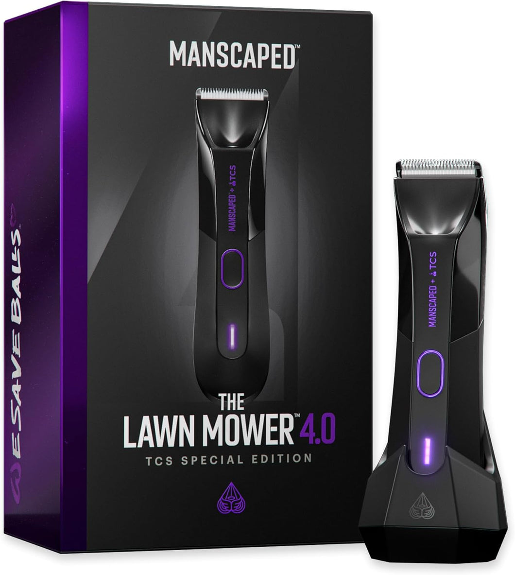 MANSCAPED® The Lawn Mower® 4.0 TCS Special Edition - Cortadora de pelo para ingle y cuerpo, cabezal de hoja de cerámica reemplazable SkinSafe®,ln23 cortadora impermeable, recargable, carga inalámbrica,