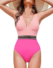 Cargar imagen en el visor de la galería, AI'MAGE Traje de baño de una pieza para mujer 2025 de malla sexy con control de abdomen
