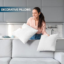 Cargar imagen en el visor de la galería, Utopia Bedding Juego de 4 almohadas decorativas de 18 x 18 pulgadas para sofá, cama y sofá, color blanco A19
