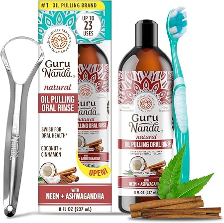 GuruNanda Aceite de Ashwagandha para jalar con neem y aceites esenciales puros (8 onzas líquidas) A24