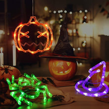 Cargar imagen en el visor de la galería, Decoraciones de ventana de Halloween LOLStar 3 Pack Naranja Calabaza
