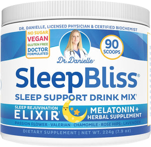 Doctor Danielle Sleep Bliss - Suplemento natural de melatonina para dormir, mezcla de bebida de apoyo y alivio ln26