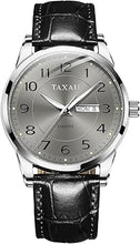 Cargar imagen en el visor de la galería, Reloj de cuero minimalista de moda para hombre, reloj de cara grande para hombre, reloj impermeable de lujo para negocios, a21 reloj de cuarzo analógico con fecha luminosa, relojes casuales para

