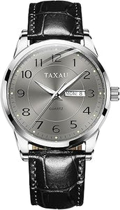 Reloj de cuero minimalista de moda para hombre, reloj de cara grande para hombre, reloj impermeable de lujo para negocios, a21 reloj de cuarzo analógico con fecha luminosa, relojes casuales para