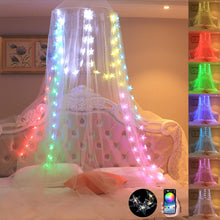 Cargar imagen en el visor de la galería, Mosquitera con Dosel para Cama de Niñas, Cortinas de Cama King con Dosel Tamaño Full Queen desde el Techo
