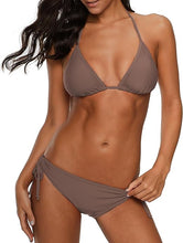 Cargar imagen en el visor de la galería, Traje de baño de dos piezas en triángulo de bikini con cordones
