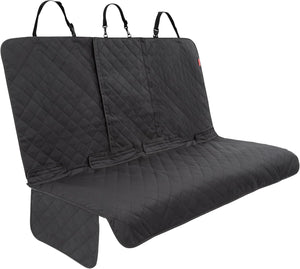 Lusso Gear - Funda para asiento trasero de automóvil para perros | Protege el asiento trasero de arañazos, rasguños, derrames, lodo y más | 100% impermeable | Funda antideslizante que se mantiene en su lugar | ln25