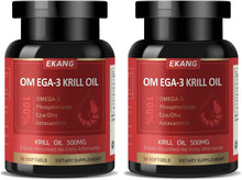 Cargar imagen en el visor de la galería, Aceite de krill antártico de 500 mg, omega-3 unido a fosfolípidos
