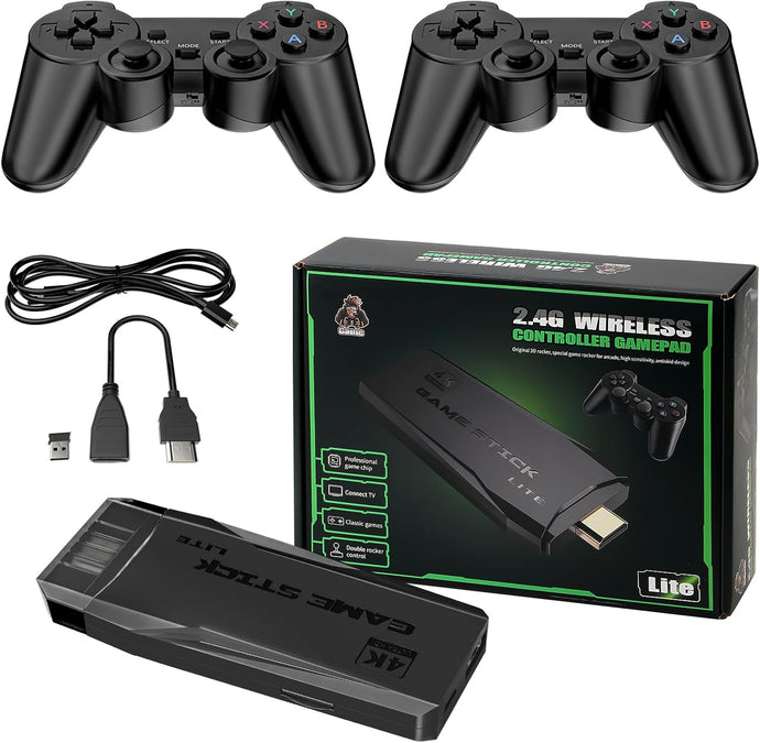 2024 Más nuevo 20000+ Juegos Retro Consola de videojuegos Videojuegos: HDMI Game Stick 4K Mini NES Classic Edition System Emulador De Videojuegos 2.4G inalámbrico Plug and Play para TV A19