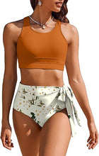 Cargar imagen en el visor de la galería, Conjunto de bikini de cintura alta para mujer
