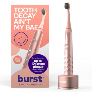 Burst Cepillo de dientes eléctrico sónico original para adultos, cepillo de dientes de cerdas suaves para limpieza profunda, ln23 eliminación de manchas y placa, 3 modos de cepillo de dientes sónico