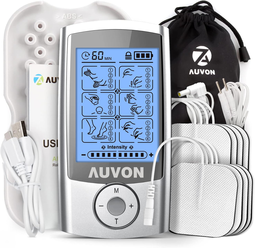 AUVON Unidad TENS recargable estimulador muscular