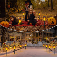 Cargar imagen en el visor de la galería, Luces solares IkeeRuic para exteriores, luz de antorcha solar con llama parpadeante para decoración de Halloween
