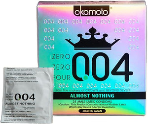 Preservativos Crown Zero Zero Four, de Okamoto, 4738, 1 caja, Blanco, 1, 1 ln26