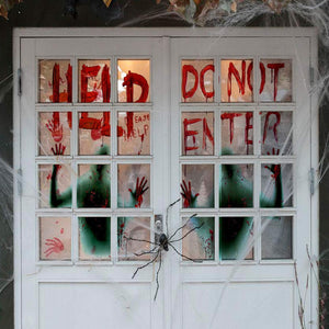 2PCS Halloween Gigante Bloody Window Posters Ventanas Clings Decoración de fiesta
