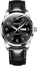 Cargar imagen en el visor de la galería, Reloj de cuero minimalista de moda para hombre, reloj de cara grande para hombre, reloj impermeable de lujo para negocios, a21 reloj de cuarzo analógico con fecha luminosa, relojes casuales para
