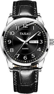 Reloj de cuero minimalista de moda para hombre, reloj de cara grande para hombre, reloj impermeable de lujo para negocios, a21 reloj de cuarzo analógico con fecha luminosa, relojes casuales para