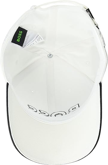 BOSS Gorra blanca/negra con logotipo técnico de piqué para hombre  Ln23