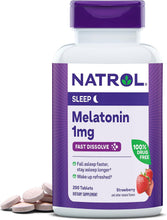 Cargar imagen en el visor de la galería, Natrol Tabletas de melatonina de disolución rápida, te ayudan a dormir más rápido
