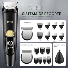 Cargar imagen en el visor de la galería, Ufree Recortadora de barba 3 en 1 para hombres, maquinilla de afeitar
