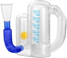 Cargar imagen en el visor de la galería, Espirómetro de incentivo para adultos, a22 dispositivo de ejercicio de respiración 5000ML Inhala medición de volumen
