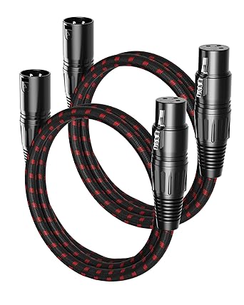 Cables XLR de 3 pies, paquete de 2 unidades Q1