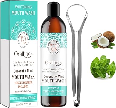 Aceite de extracción de coco para dientes con menta y vitamina E A24