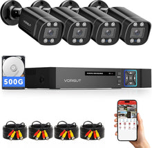 Cargar imagen en el visor de la galería, Sistema de cámaras de seguridad con cable en exteriores
