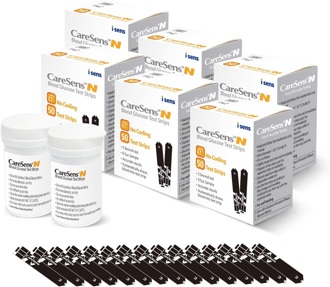CareSens N Tiras de prueba de glucosa en sangre (300 unidades) - A24