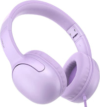 Cargar imagen en el visor de la galería, LORELEI E5 - Auriculares ln24 con cable para niños, plegables y de 0.138 in, sin enredos, alambre de nailon, estéreo, para niños, escuela, tableta, iPad, Kiddle, avión (morado)
